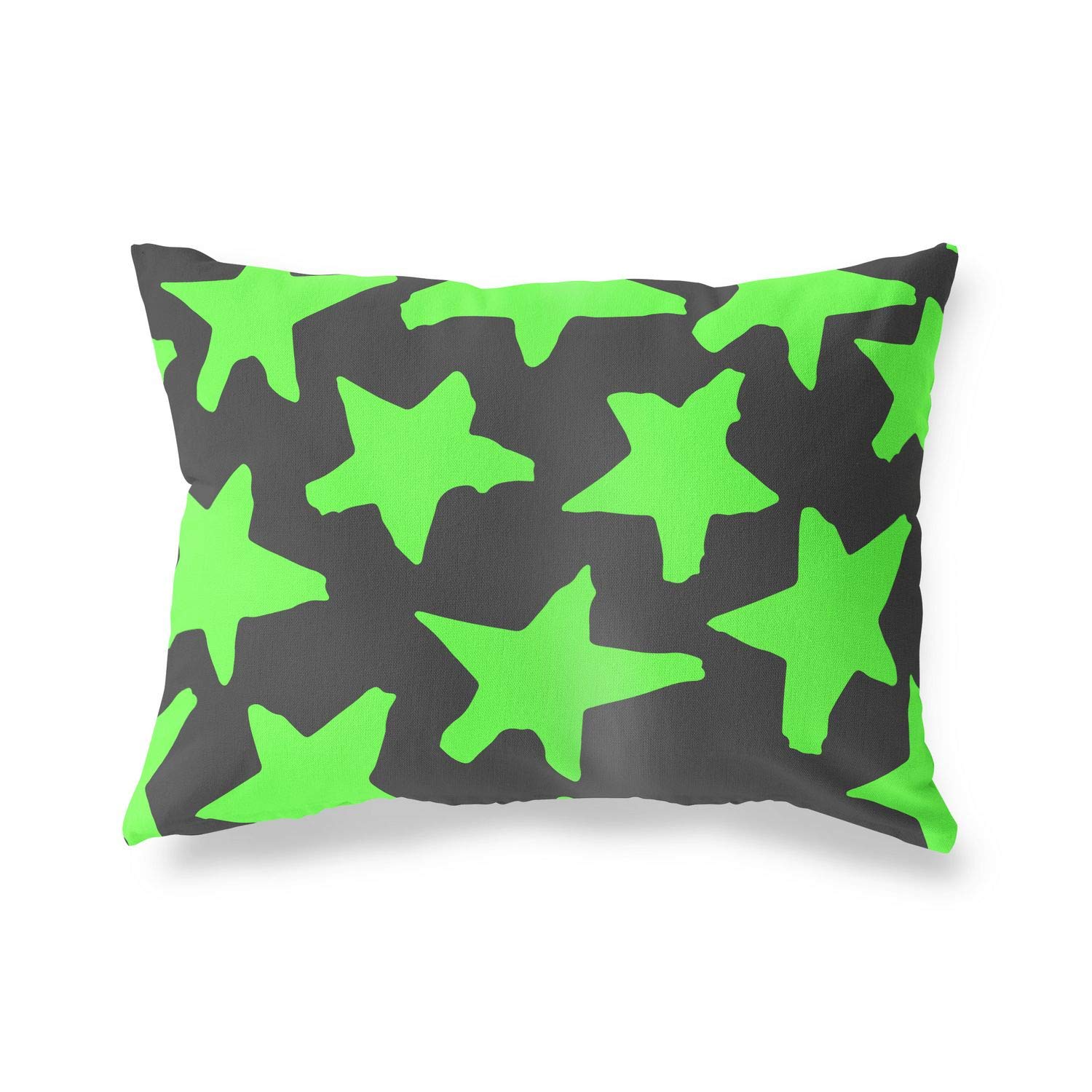 BonaMaison Decorative Cushion Cover, Neon Green Fume Throw Pillow Covers, Home Decorative Pillowcases for Livingroom, Sofa, Bedroom, Size: 45X60 Cm - Designed and Manufactured in Turkey