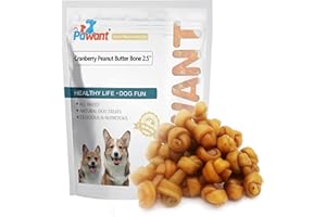 Pawant Dog Bones Long Lasting Rawhide Free Dog Chews Cranberry Taste 2.5" 0.5lb