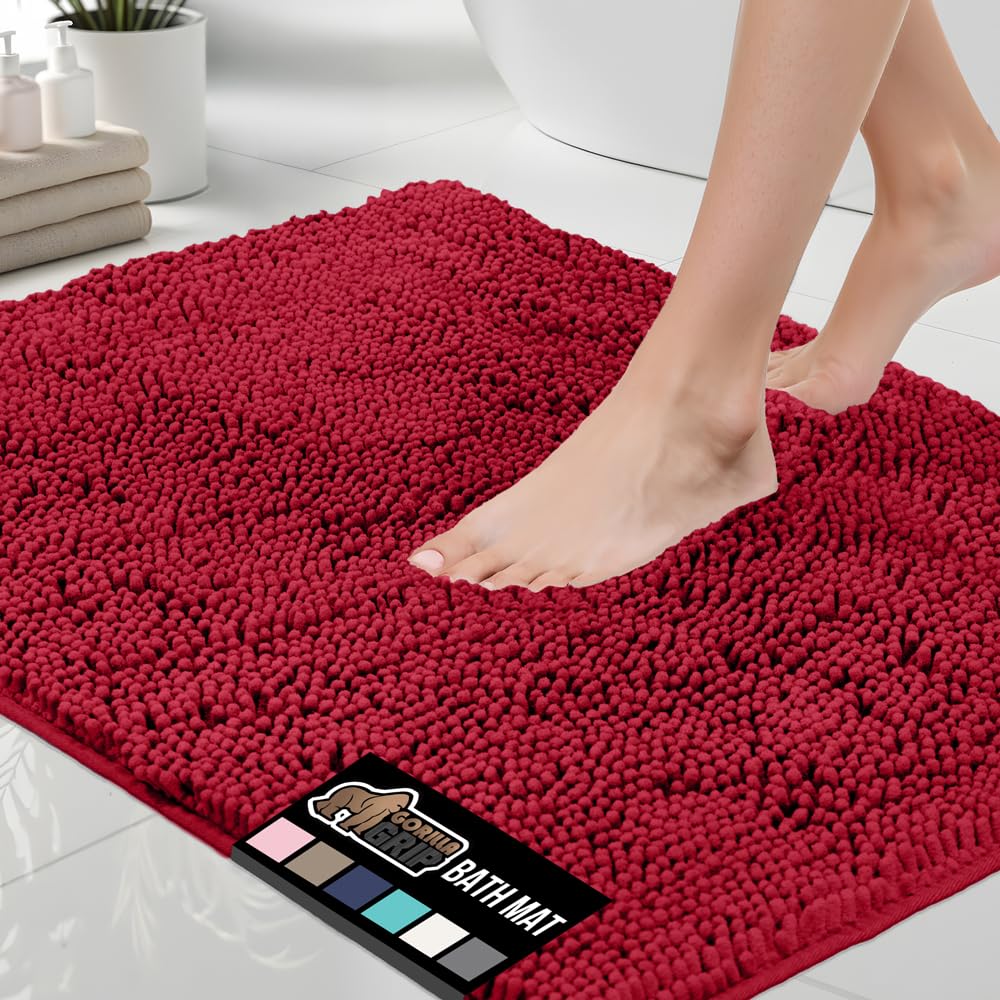 GORILLA GRIP Bath Rug Mat, Thick Soft Absorbent