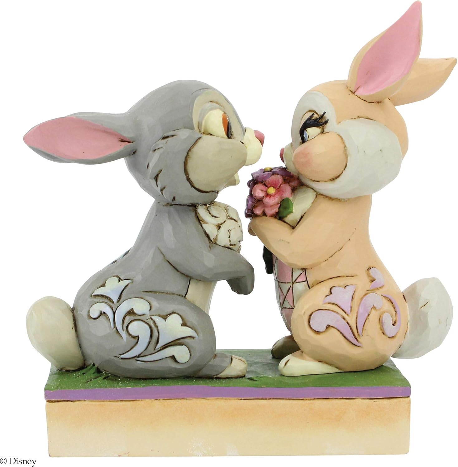Disney Traditions Bunny Bouquet Thumper Figurine, Brown and White - Image 3