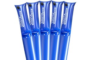 QwayHome 10Ft Pool Water Bags, 5Pack Water Tubes for Pool Cover, (Double-Sided) 0.8mm Thickened with 2 Handle, Heavy Duty Inground Pool Cover Water Bags, Weights Water Tubes for Winter Pool Cover