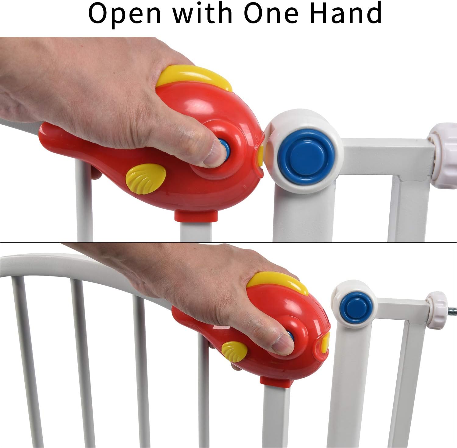 Walk Thru Baby Gate,Safety Gate Metal Expandable Baby Pet Safety Gate