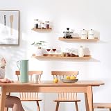 IBUYKE Wood Floating Shelf 30cm Rustic Wall Ledge 22kg Load Capacity view 2
