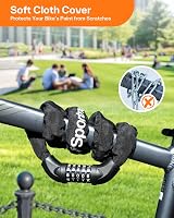 Sportneer High Security Bike Lock 5-Digit Resettable Chain Lock 80-150cm view 6