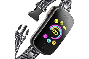 Oiwliur Dog Bark Collar - Smart Bark Collar with Multiple Customizable Beep Vibration, and E-Shock Modes | IP67 Waterproof & Rechargeable Anti Barking Training Collar for Large, Medium, and Small Dogs
