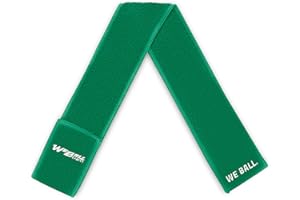 We Ball Sports Streamer Football Towel, Sports Towel with Hook and Loop Fastener to Clean Football Visor and Gloves (Green, Adult)