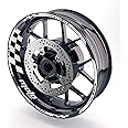 MC MOTOPARTS 17 inch Rim Wheel Stickers Decals Vinyl Glossy Compatible with CBR1000RR CBR600RR CBR650F CB500R CB600F CB500X CB650F CB1000 Hornet CB650R CBR1000 RRR -R 2024 2023 2022 2021 2020 White