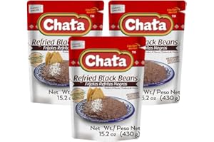 Chata Traditional Mexican Refried Black Beans, 15.2, Pack of 3