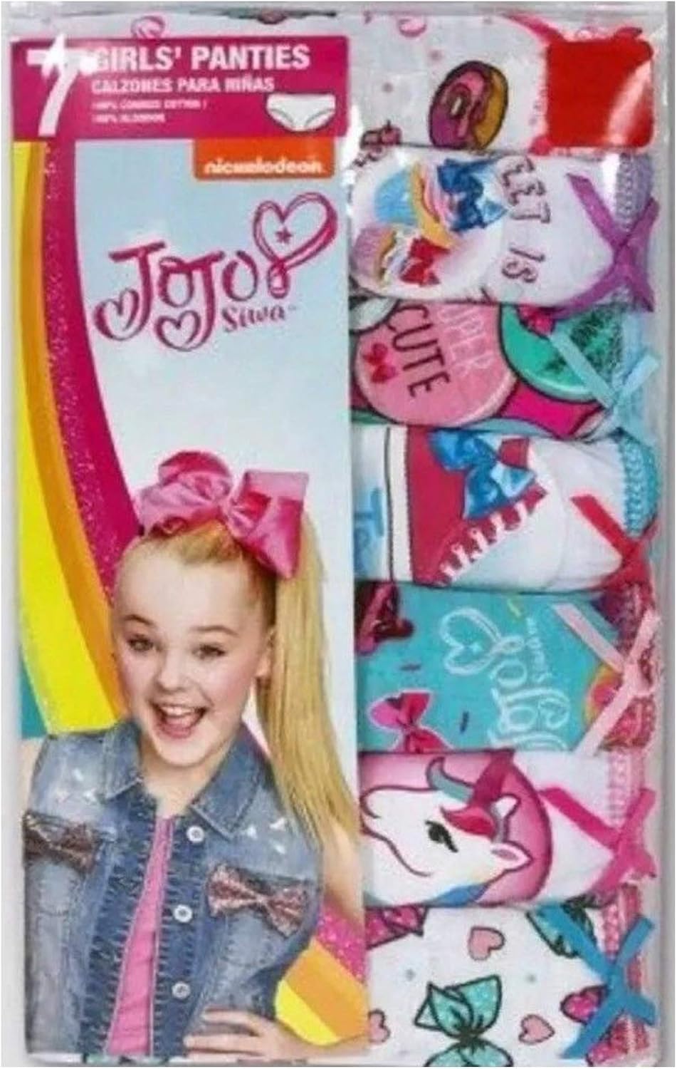 Amazon Com Jojo Siwa Girls 7 Pc Cotton Underwear Brief Panties Clothing