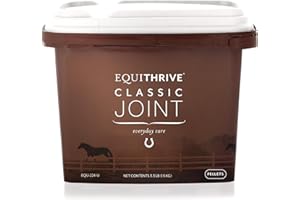 Equithrive Classic Joint Supplement Pellets with Glucosamine, Chondroitin, Hyaluronic Acid and MSM for Horses and Senior Horses, 3.3 lbs