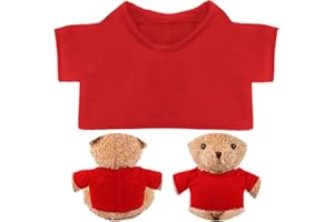 Litherr S Sublimation Stuffed Bear Tshirt Fit 14-18 Inch Plush Bear Lovely Tiny Blank Stuffed Animal Clothes Easy Matching Doll Accessory Make Your Unique Stuffed Doll Outfit