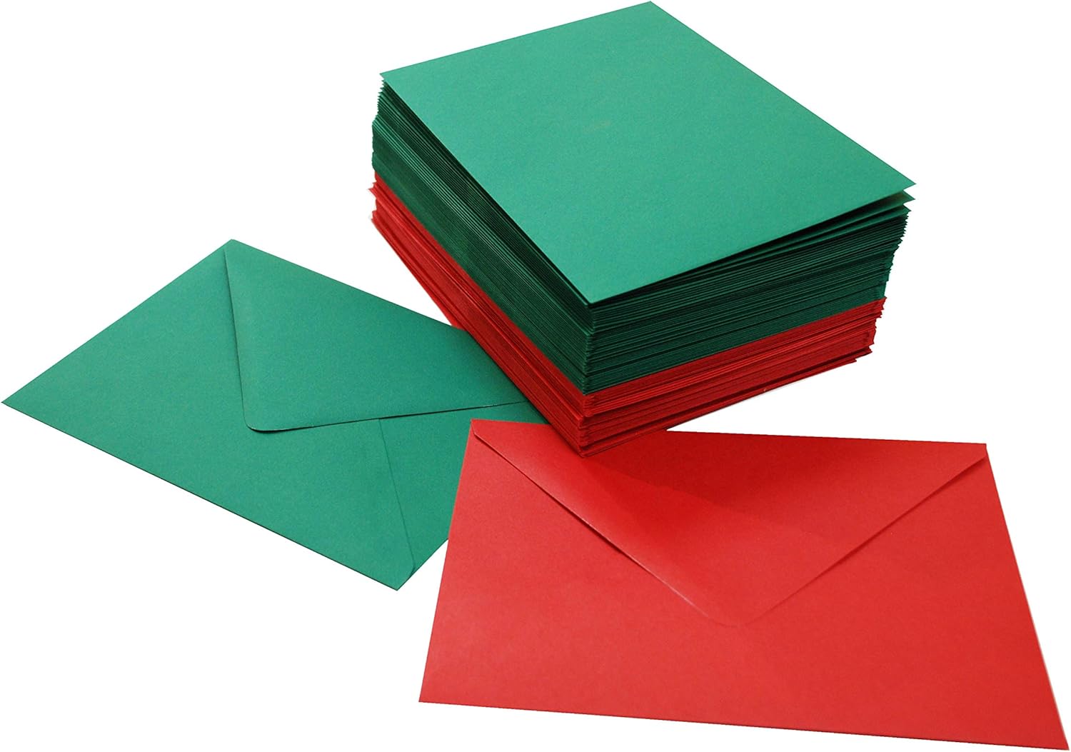 Craft UK 2359-100 C5 Xmas Envelopes (50 Red & 50 Green), Green,Red