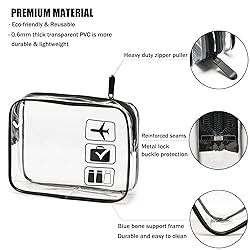 MODENGKONGJIAN TSA Approved Toiletry Bag, 3 Pcs