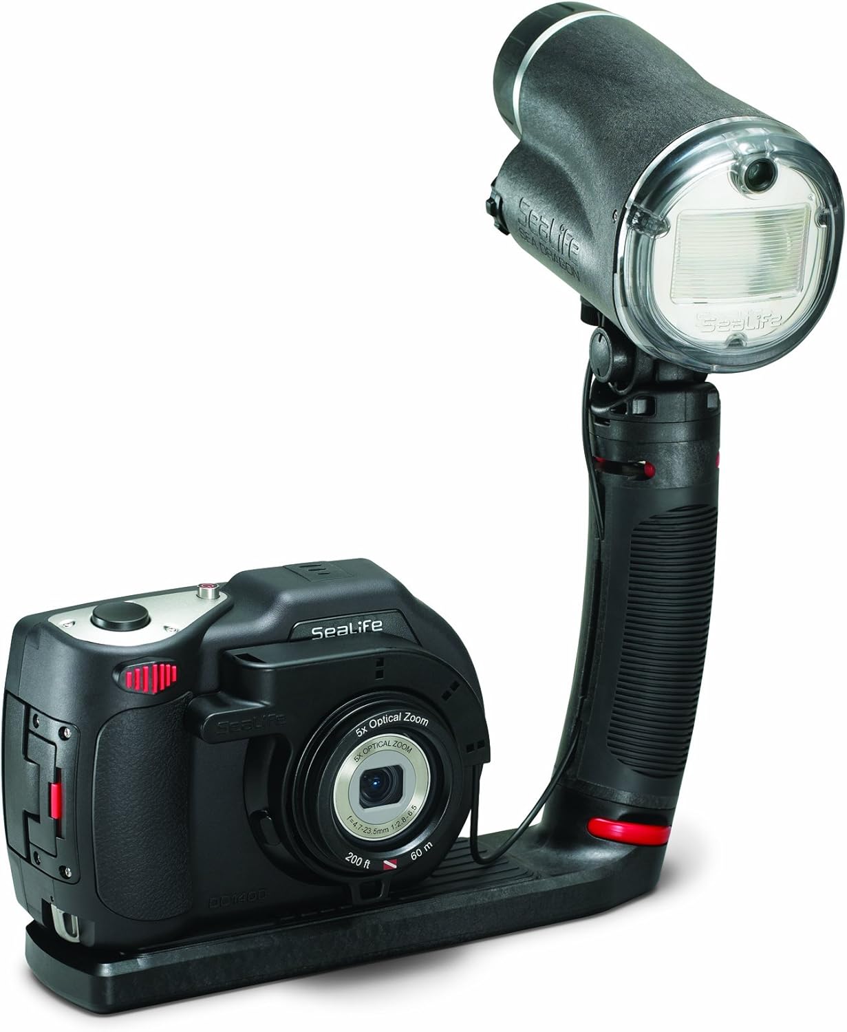 60m Sealife Dc1400 14mp Hd Underwater Digital Camera Sea Dragon Pro Set Flash Waterproof Up To 0 Ft