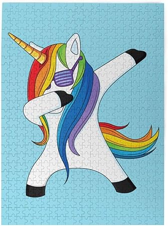 Amazon かっこいいユニコーン カラフル 500ピース ジグソーパズル ピクチュアパズル 木製の風景パズル 人物 動物 風景 漫画絵のパズル 大人の子供のおもちゃ家の装飾風景パズル Puzzle 52 2x38 5cm ジグソーパズル おもちゃ