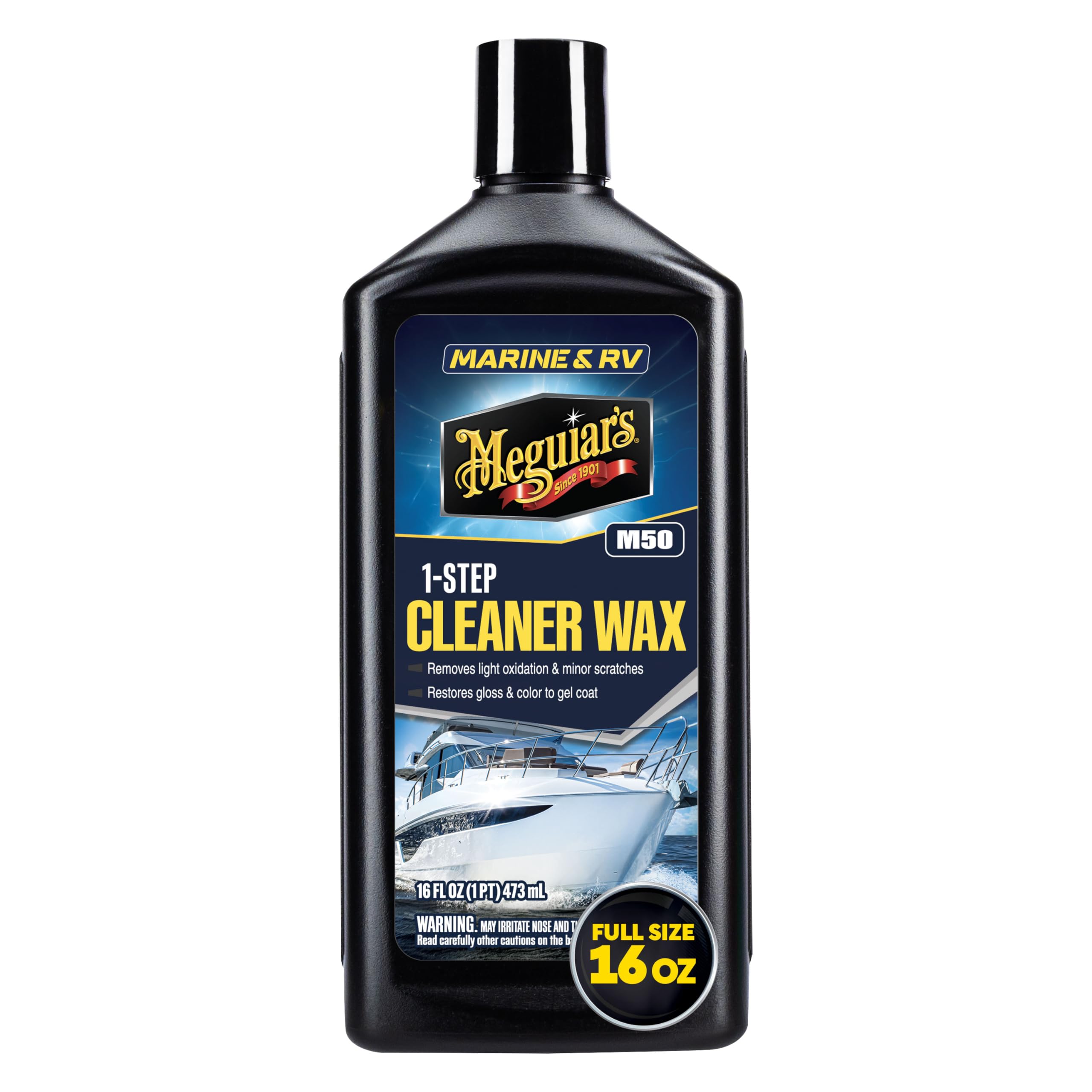 Meguiar's Mens Marine Cleaner Wax, Factory, 16 oz.