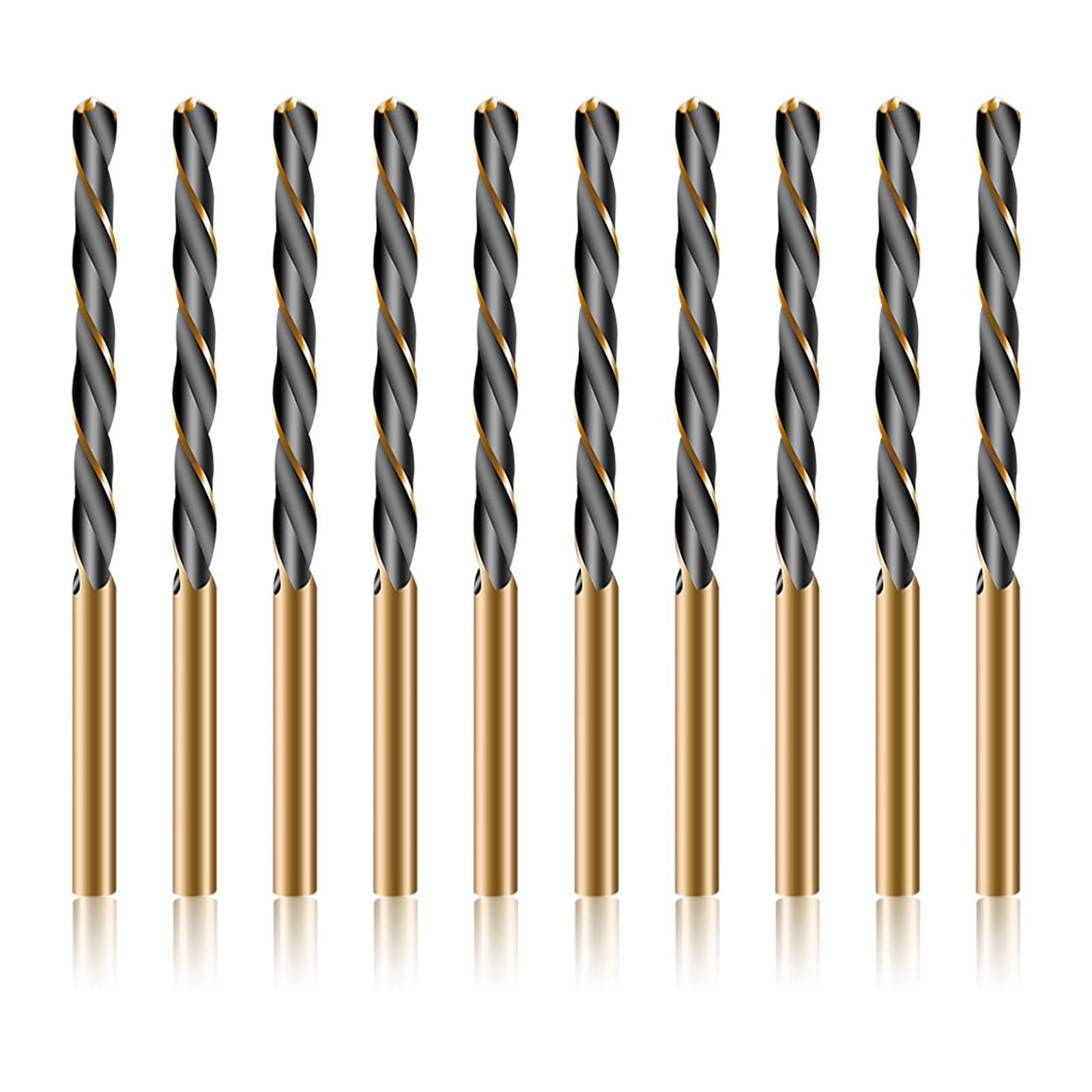 3mm Drill Bit, 10 Pcs HSS Twist Cobalt Drill Bits Set 3mm for Drilling Stainless Steel Hard Metal Wood Copper Aluminum Plastic with Box