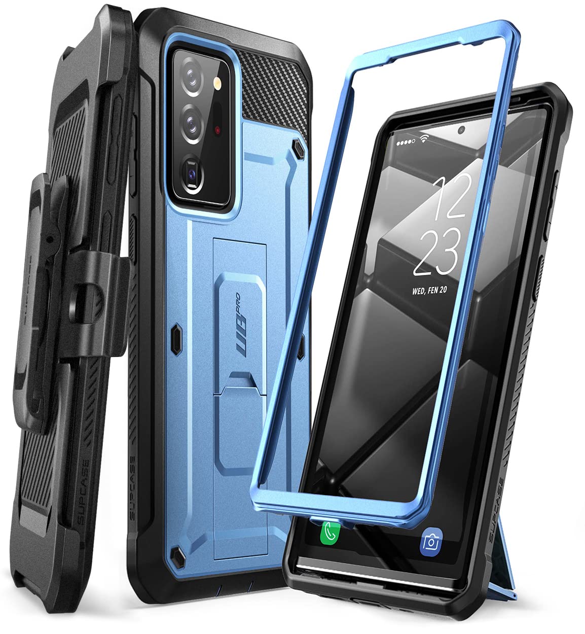 SUPCASE Unicorn Beetle Pro Series Case for Samsung Galaxy Note 20 Ultra (2020 Release), Full-Body Rugged Holster & Kickstand Without Built-in Screen Protector (Slate Blue)