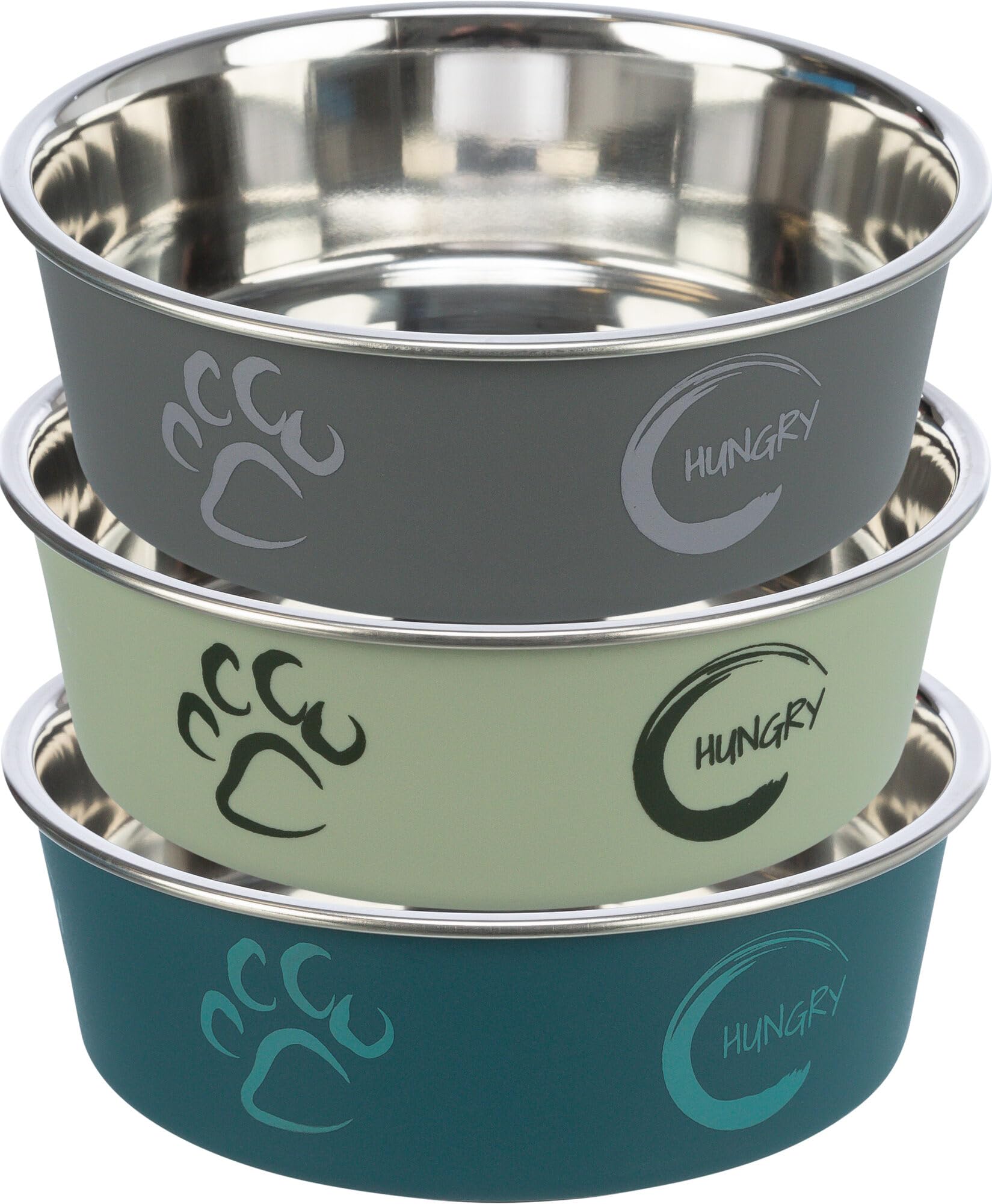 Trixie Stainless Steel Bowl with Plastic Coating, 23 cm Dia