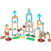 ROLOSO Angry Birds Toys Playsets Build N&rsquo; Launch Construction Brick Assembly Building Blocks Sets Pig City Strike 2 Takedown Space Planet Game Catapult Slingshot Gift Box