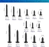 FandWay 625Pcs Self-Tapping Screws Set M2/M3/M4 Black Phillips Pan Head view 3