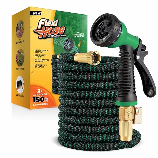 FLEXI HOSE WITH 8 FUNCTION NOZZLE, 150FT –...