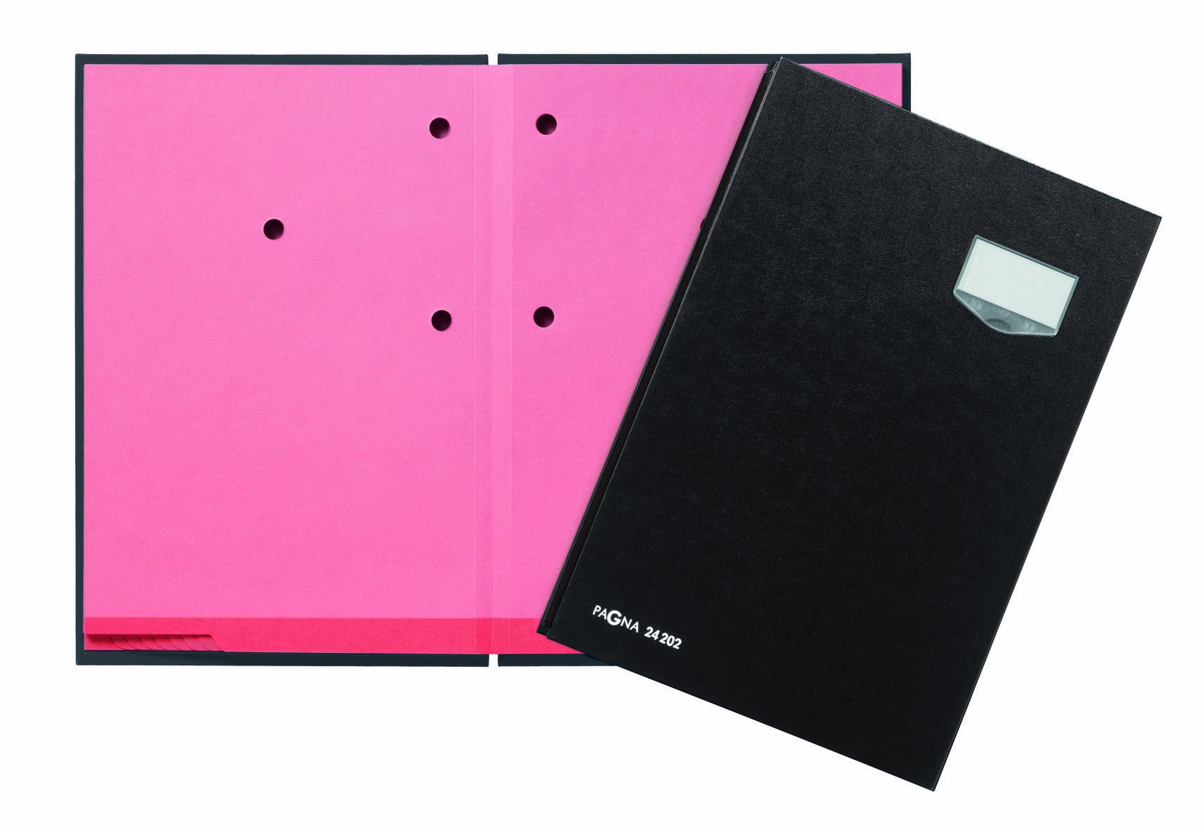 Pagna 24202-04 Signature Folder 20 Pieces with Eco Cover Pink Blotting Cardboard Black — image 1