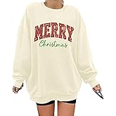 LUKYCILD Christmas Vibes Sweatshirt Women Merry Christmas Shirt Xmas Long Sleeve Shirt Winter Holiday Sweatshirts