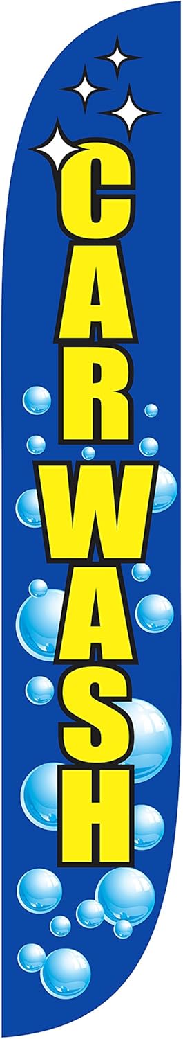 LookOurWay Car Wash Bubbles Feather Flag, 12-Feet : Sports & Outdoors