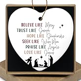 Christian Gifts for Women Christmas Ornaments, Inspirational Christmas Religious Gifts for Women Men Coworkers Mom Xmas Trees Decorations Ceramic Ornaments 2026