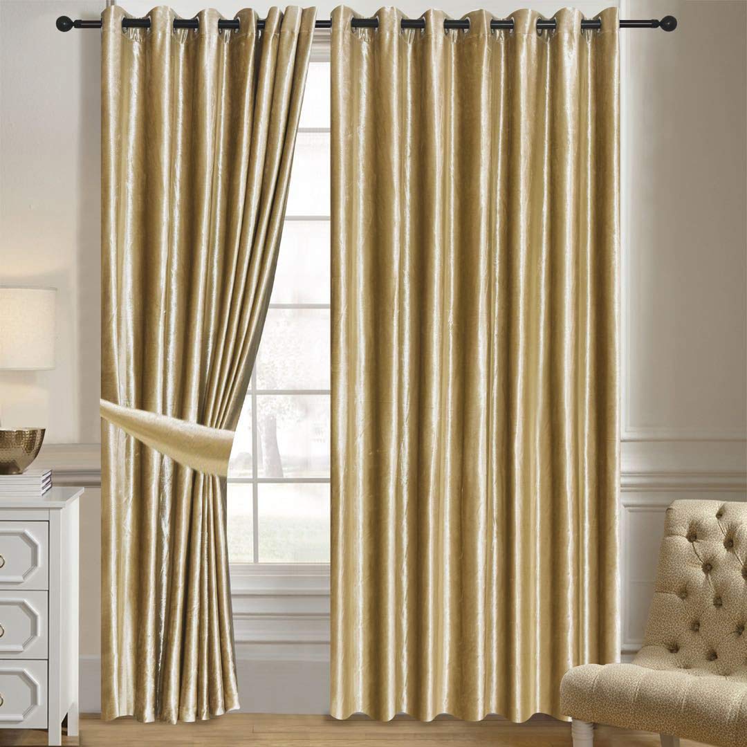 Curtains Eyelet Ring Top Crushed Velvet Fully Lined Designer