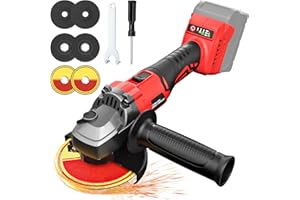Cordless Angle Grinder for Mil-Waukee 18V Max Battery, Max 9000RPM 4-1/2"/5" Brushless Grinder Tool, 3 Variable Speed & Slide