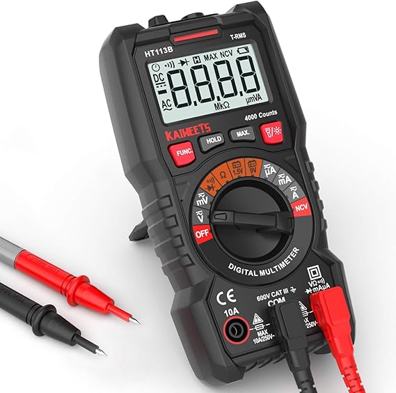 Digital Multimeter, KAIWEETS Strommessgerät Auto Ranging True RMS 4000