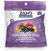 ZAND HerbaLozenge Elderberry Zinc, Good-for-You Lozenges for Dry Throats, No Corn Syrup, No Cane Sugar, 50 Lozenges