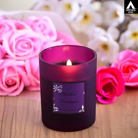 archies Scented Candle with a Refreshing Fragrance in a Glass jar (8.5x8.5x8.5) 1 PC