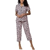 PajamaGram Cotton Pajamas For Women - Capri Pajamas For Women Set, 100% Cotton