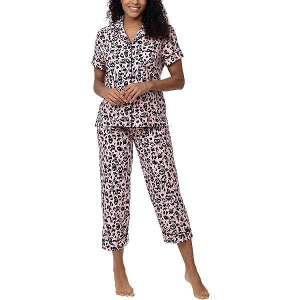 PajamaGram Women's Cotton Capri Pajama Set - 100% Cotton, Relaxed Fit - View #4