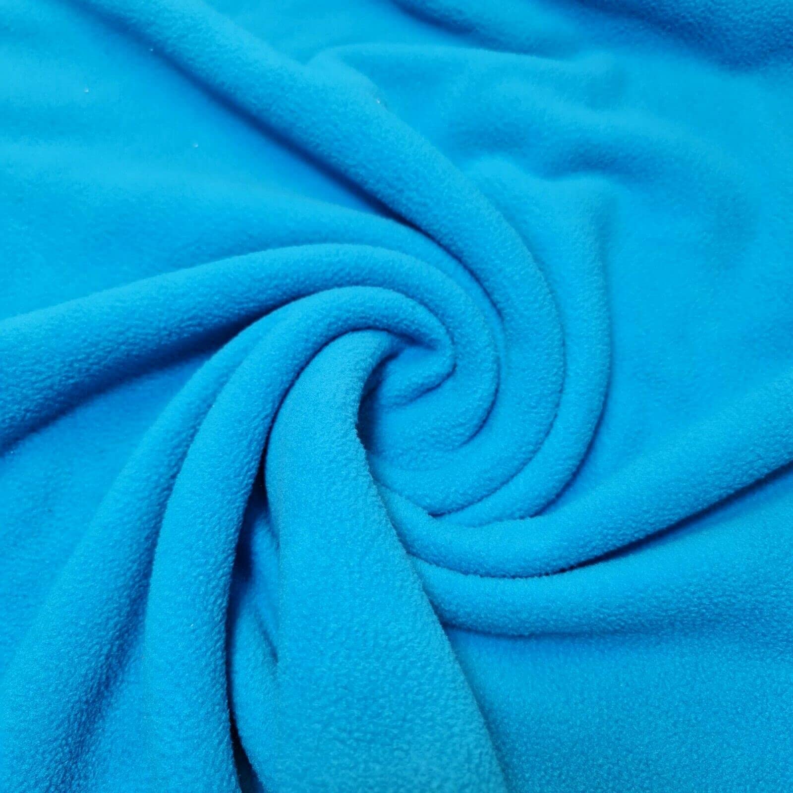 Antipil Polar Fleece Fabric Superior Quality Warm Soft Pile Dress Craft Fabric Material 58" - 150 cm Wide Sold As 1 Meter Pre - Cut Lengths (Available in 15 Colours) (Kingfisher)