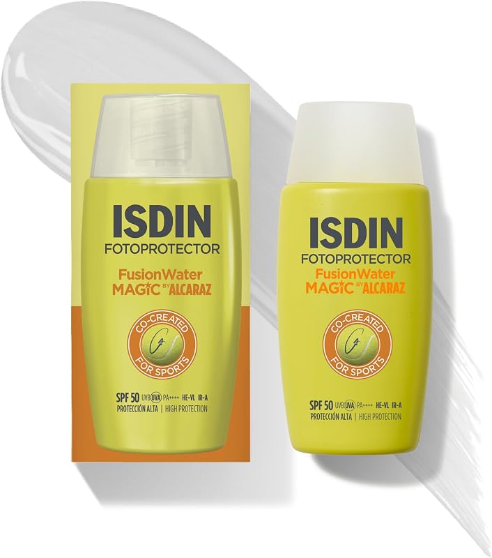 Fusion Water MAGIC by Alcaraz SPF 50 (50 ml) | Crème Solaire Visage Résistante à la Transpiration | Idéale pour les Sportifs | Texture Ultra-Légère à Effet Rafraîchissant
