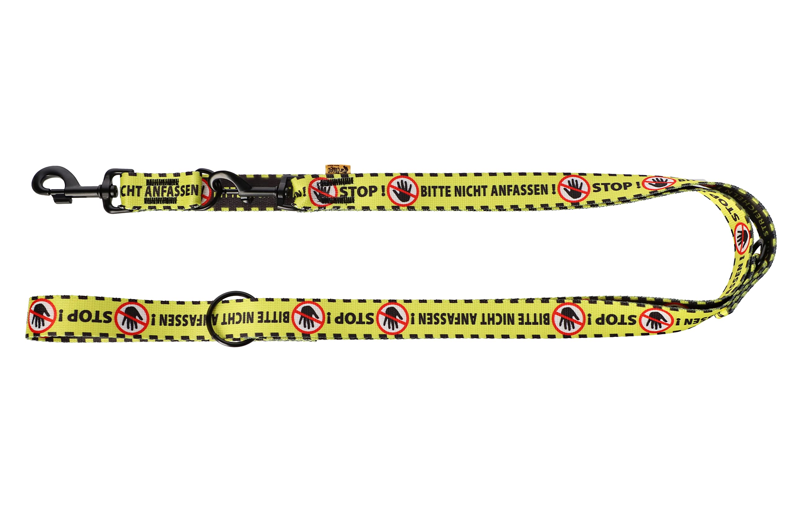 Dingo 15369 Dog Lead Yellow Extended Please Do Not Touch Lead for Dogs (3.0 x 220 cm)