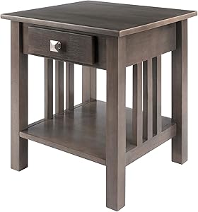 Winsome Stafford End Table, Oyster Gray