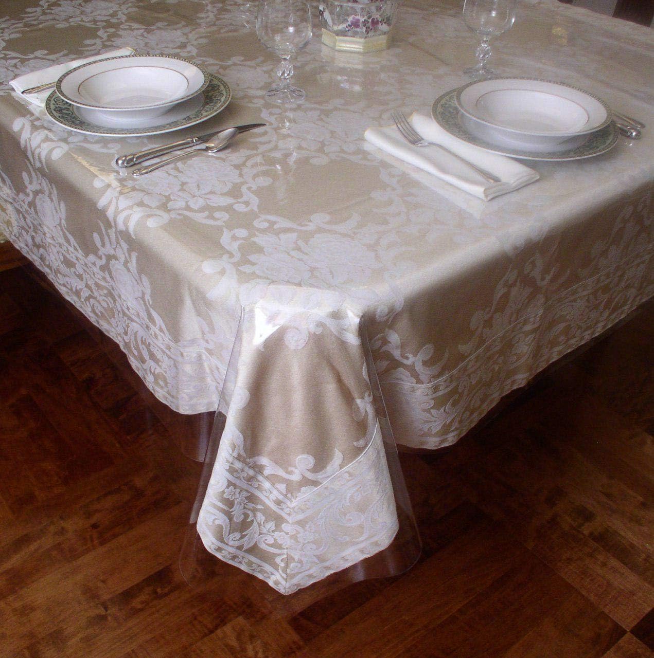 Crystal Clear Tablecloth Cover Vinyl Table Protector (60