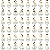 Ajcotahm 100 PCS Pearl Charms, Pearls for Jewelry Making, Faux Pearl Pendant Drops Beads for DIY Jewelry Making, Bracelets, Earrings, Necklace, Wedding Crafts