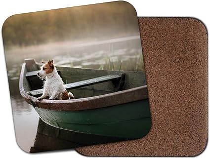 Amazon Co Jp かわいいジャックラッセルコースター 犬子犬ボートテリア湖ペット動物ギフト ホーム キッチン