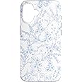 iPhone 16 Cute Flowers Botanical Blue & White Toile French Pattern Case