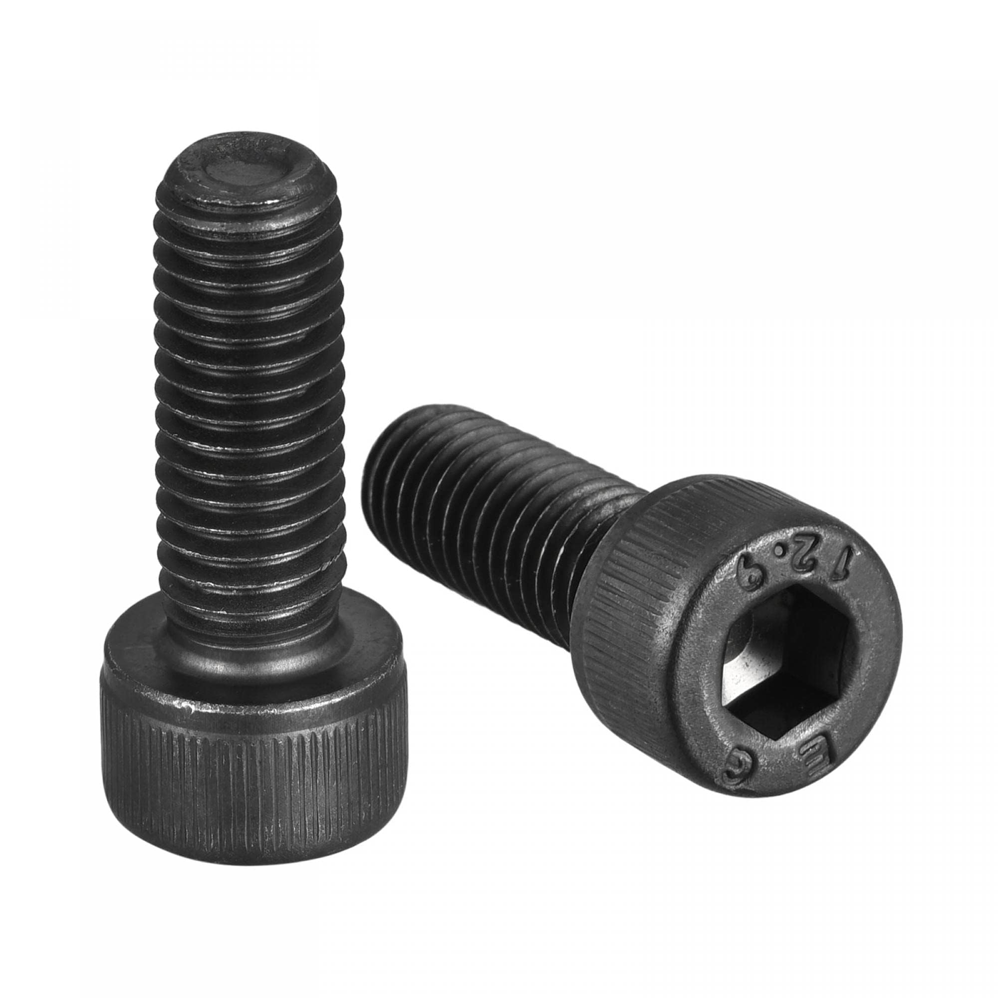 TOP-VIGOR 10Pcs Hexagon Socket Head Cap Screws, M8 x 22mm 12.9 Alloy Steel Replacement Machine Fastener Screws, Fully Thread for Bicycle Motorcycle Repair, Professionals Landlords Repairmen, Black