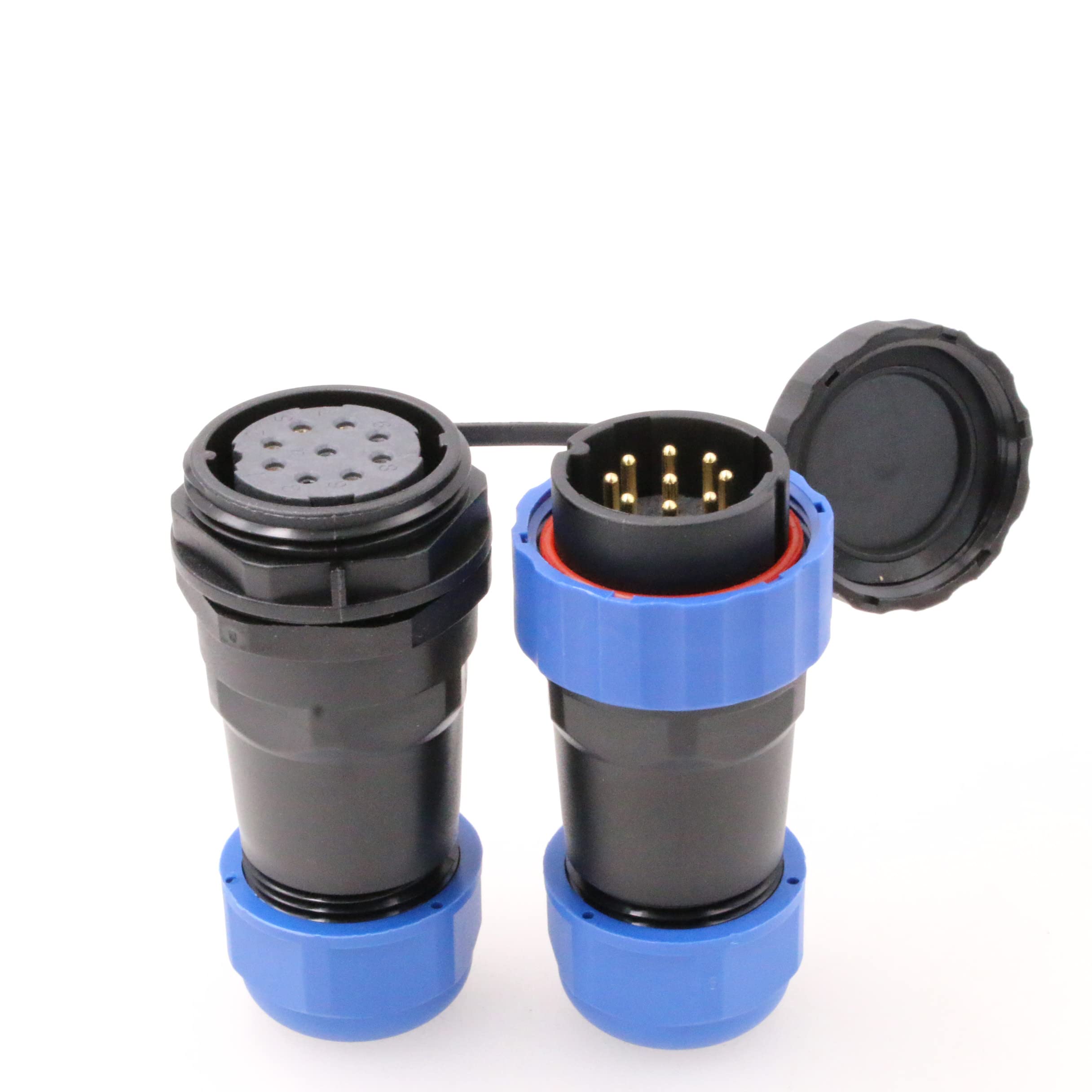 Eonvic SD28 9 Pin Waterproof Aviation Connector IP68 10A 380V Docking Plug Socket Industrial Circular 28mm Connector Mating Plugs — image 1