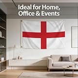 SHATCHI England St George Flag 5ft x 3ft with Brass Eyelets view 7
