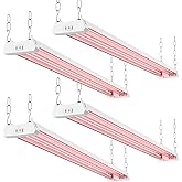 Sunco 4FT LED Grow Light for Indoor Plants 40W, Full Spectrum, Hanging Suspended Fixture, Linkable, Plug in, Greenhouse Year Round for Indoor Plants Seedlings Vegetables Flowers 4 Pack