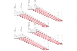 SUNCO LIGHTING Sunco 4FT LED Grow Light for Indoor Plants 40W, Full Spectrum, Hanging Suspended Fixture, Linkable, Plug in, Greenhouse Year Round for Indoor Plants Seedlings Vegetables Flowers 4 Pack
